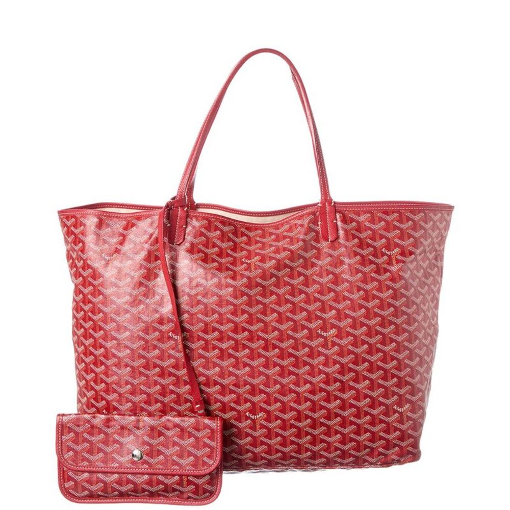 Goyard Red Goyardine Canvas Saint Louis Pm (Authentic Pre-Loved)
